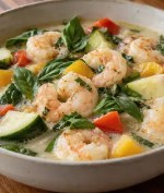 Lime basil shrimp coconut stew